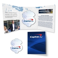 2.34" x 3.55" x .62" full-color promotional booklet with 3.75" dollar... from...