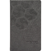 Journal with metallic textured, faux leather hard covers and 80 sheets......