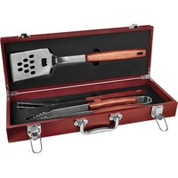 BBQ set made of rosewood with solid oak handles and measuring... from ASI...