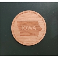Coaster made of wood with the beautiful design of the state... from ASI 92531...