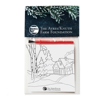 Adult holiday painting set with watercolor paint palette, brush, four 4"......