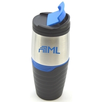 16 oz. 2 tone Plastic/Stainless Steel Tumbler double wall insulated, large......