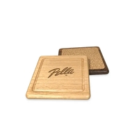 Solid wood square coaster with cork bottom.... from ASI 88156 Solid...