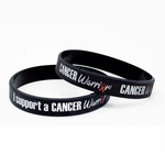 1/2" Silicone Color-filled Cancer Awareness Wristbands