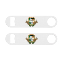 7.2" x 1.7" white powder-coated stainless steel speed bottle opener.... from...