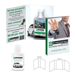 Booklet with 0.5 oz. Square Antibacterial Hand Sanitizer Gel