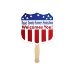 Full Color Shield Shape Sandwich Fan