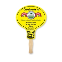 lightbulb shaped full color sandwiched style hand fans.... from ASI 93520...