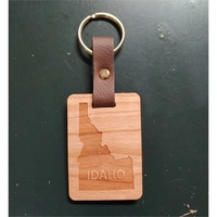 Keychain made of wood measuring 2" and in the shape of... from ASI 92531...