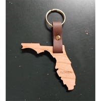 Keychain made of wood measuring 2" and in the shape of... from ASI 92531...