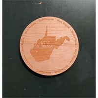 3.5" - West Virginia Hardwood Coasters