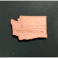 Magnet made of wood featuring the design of the state of... from ASI 92531...