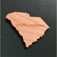 Magnet made of wood featuring the design of the state of... from ASI 92531...