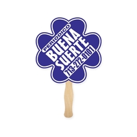 Clover shaped full color sandwiched style hand fans.... from ASI 93520...