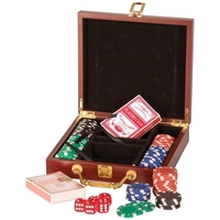 Poker set with 100 chips, 2 decks of cards, and 5... from ASI 92531 Unique...