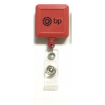 CLOSE OUT PRICING Pullback Square Badge Holder Reel - Red
