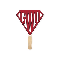 Gem shaped full color sandwiched style hand fans.... from ASI 93520 Ventura Inc