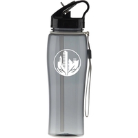 25 oz. BPA-free plastic water bottle with retractable, self-contained sipper...