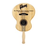 Guitar shaped full color sandwiched style hand fans.... from ASI 93520...