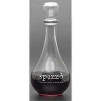 42 ounce glass decanter with secure stopper, wide bottom and pinched... from...