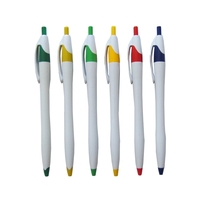 5.79" x .35" plunger-action ballpoint slim contour plastic pen with slim......