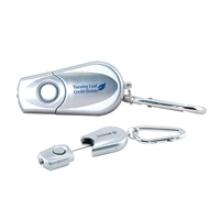 Retractable carabiner flashlight with cord that extends to 34".... from ASI...