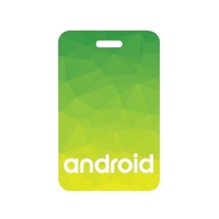 2 1/8"W x 3 3/8"H plastic identification badge.... from ASI 88060 Snugz/USA...