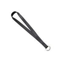 3/4" Import Faux Leather Lanyard with Clip Ring