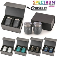 Three-piece wine gift set with two stemless wine tumblers and a... from ASI...