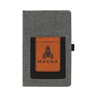 5 1/4" x 8 1/4" x 3/4" leatherette journal with 2... from ASI 74601 Calico