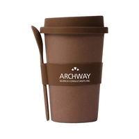 Mug with Silicone Cover. Fully recyclable coffee mug made from bamboo... from...