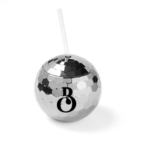 Disco Ball Tumbler with Straw
