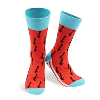One pair of one size fits all socks with woven-in, jacquard... from ASI 45657...