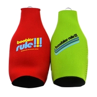 7.09" x 2.56" neoprene bottle cooler. Fits 12 ounce bottles.... from ASI...