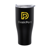 8" x 4" 27-ounce double wall insulated stainless steel travel mug... from ASI...