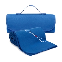 Blue 47" x 53" roll-up blanket for staying warm and comfortable.... from ASI...