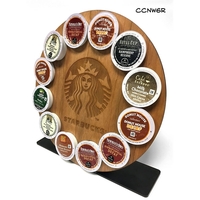 Coffee Caddy Natural Wood Square