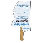Mississippi State Stock Shape Fan w/ Wooden Stick
