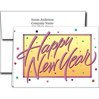 New Year greeting card, full color process.... from ASI 46719 Corner Lot...