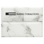 Laserable Marble Leatherette Business Card Holder
