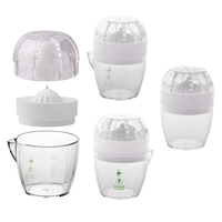 Citrus juicer with citrus reamer, strainer, 1/2 cup container, pouring...
