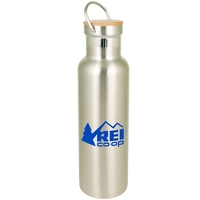 20 oz. Bedford Double Walled Stainless Bottle with Bamboo Lid.... from ASI...