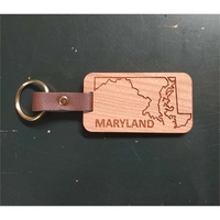 Keychain made of wood measuring 2" and in the shape of... from ASI 92531...
