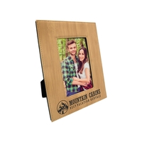 6 3/4" x 8 3/4" x 3/8" bamboo-look PU leatherette frame... from ASI 74601 Calico