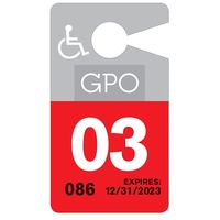 Rearview Mirror Hanger.... from ASI 75629 PSI Plastic Graphics / Plastic...