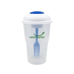 Salad Shaker with Fork and Dressing Container