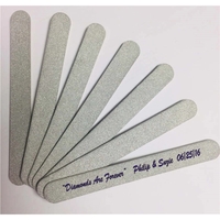 Silver Glitter Sparkle on Regular Emery board
