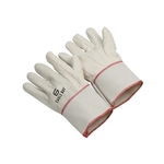 Hot mill glove, knuckle strap, gauntlet cuff, screen printed