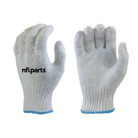 White, reversible, polyester knit, fitted work glove