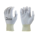 White Polyurethane Coated Fingertip Glove